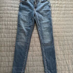 Madewell 10" High-Rise Skinny 30T Tall Jeans in Dark Blue